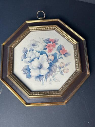Turner Design Framed Floral Wall Art In An Octagonal Frame