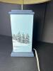 Hand Painted Winter Scene Table Lamp - 2