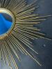 Sunburst-Style Wall Mirror with Gold Tone Frame - 3