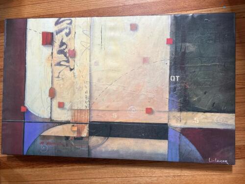 Geometric Abstract Canvas Wall Art 24&rdquo; x 38&rdquo; x 1.5&rdquo;