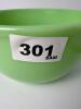 Vintage Green Glass Mixing Bowl - 6