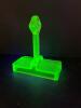 Green Uranium Glass Salt And Pepper Shaker Caddy