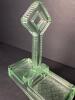 Green Uranium Glass Salt And Pepper Shaker Caddy - 4