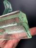 Green Uranium Glass Salt And Pepper Shaker Caddy - 6