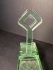 Green Uranium Glass Salt And Pepper Shaker Caddy - 7