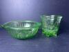 Vintage Green Uranium Glass Reamer and Measuring Cup - 2