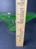 Green Uranium Glass Bowl in Floral Pattern - 6