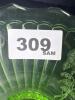 Green Uranium Glass Bowl in Floral Pattern - 7