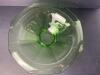 Green Depression Glass Bowl Octagonal Flared Rim - 2