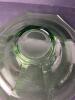 Green Depression Glass Bowl Octagonal Flared Rim - 4