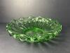 Green Depression Glass Bowl With Open Lace Rim