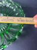 Green Depression Glass Bowl With Open Lace Rim - 4