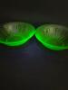 Pair Green Anchor Hocking Uranium Glass Bowls