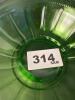Pair Green Anchor Hocking Uranium Glass Bowls - 7