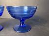 Cobalt Blue Glass Art Deco-Style Dessert Coupes - 2