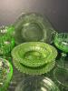 Assortment of Vintage Mostly Uranium Glass Tableware - 3