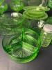 Assortment of Vintage Mostly Uranium Glass Tableware - 5