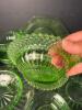 Assortment of Vintage Mostly Uranium Glass Tableware - 7