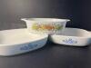 Corning Ware Blue Cornflower and Spice of Life Casserole Dishes