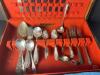 Silverplate Flatware In Case With Fabric Holders - 4