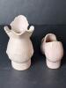 Vintage Pink Porcelain Shoe Figurines with Floral Details - 4