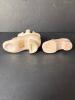 Vintage Pink Porcelain Shoe Figurines with Floral Details - 5