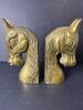 Pair of Brass Horse Head Bookends in the Manner of Mid-Century Modern