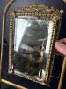 Ornate Brass Tabletop Vanity Mirror With Beveled Glass - 2