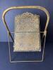 Ornate Brass Tabletop Vanity Mirror With Beveled Glass - 4