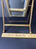 Ornate Brass Tabletop Vanity Mirror With Beveled Glass - 5