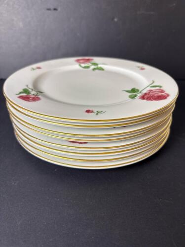 Ralph Lauren Daphne Porcelain Plates with Rose Motif