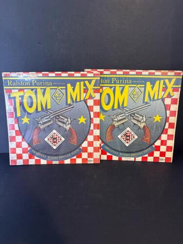 Tom Mix Original Radio Broadcasts Volumes One and Two Vinyl Records