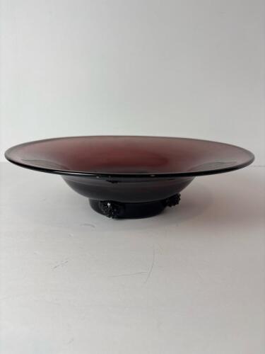 Art Glass Footed Bowl With Berry-Style Feet