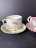 Bone China Tea Cups and Saucers, English Floral Styles - 4