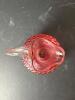 Ruby Hobnail Glass Cruet with Clear Handle - 5