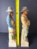 Two 13.5" 1969 Lionstone Sculptured Porcelain Western Decanters - 6