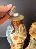Two 13.5" 1969 Lionstone Sculptured Porcelain Western Decanters - 8