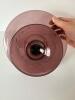 Purple Pressed Glass Compote Bowl with Pedestal Base - 3