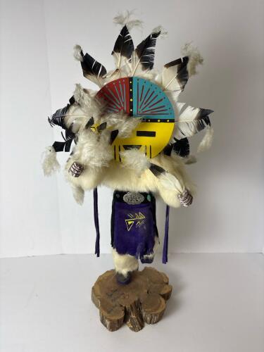 Sun Face 23" Tall Kachina Doll Signed by M. Yazzie