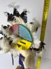 Sun Face 23" Tall Kachina Doll Signed by M. Yazzie - 8