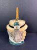 Japanese Majolica-Style Figural Teapot with Wicker Handle - 2