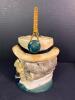 Japanese Majolica-Style Figural Teapot with Wicker Handle - 4