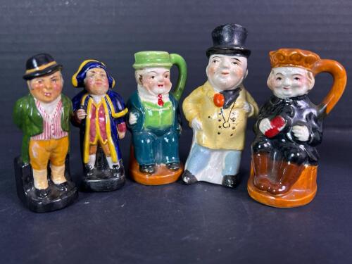 Character Figural Assorted Miniature Toby Mugs