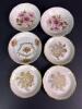 Limoges-Style Small Porcelain Dishes with Floral Motifs