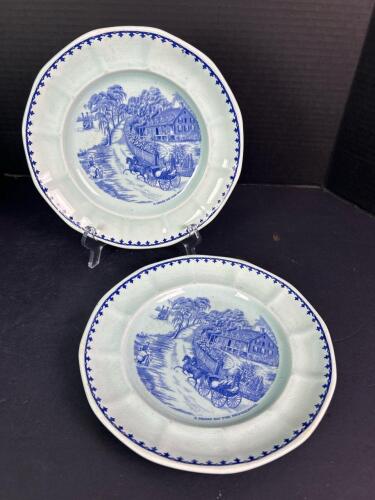 Two Adams American Ways & Days Currier & Ives Reproduction Plates