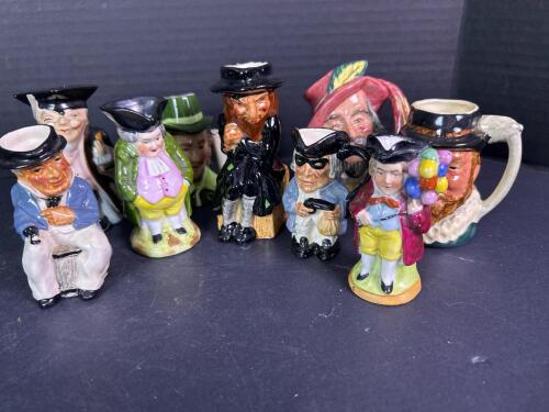 Miniature English and Continental Style Character Toby Jugs