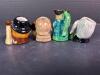 Miniature Hand-Painted Ceramic English Toby Character Mug Figurines - 3