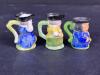 Miniature Hand-Painted Ceramic English Toby Character Mug Figurines - 7