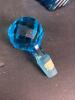 Blue Ribbed Glass Decanter With Stopper - 3