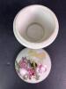Porcelain Vanity Bottles and Powder Jar With Floral Decoration - 2